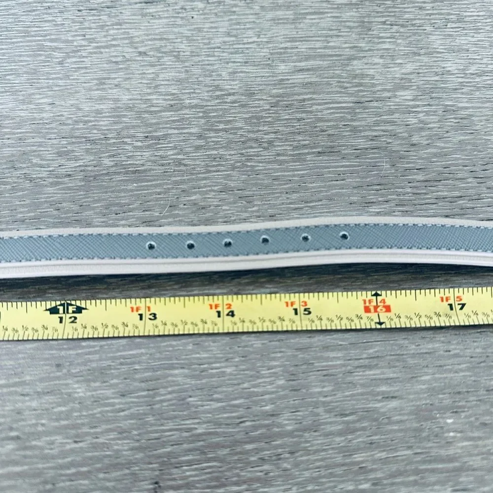 Nina Woof Premium Gray Gold Vegan Leather London Dog Collar